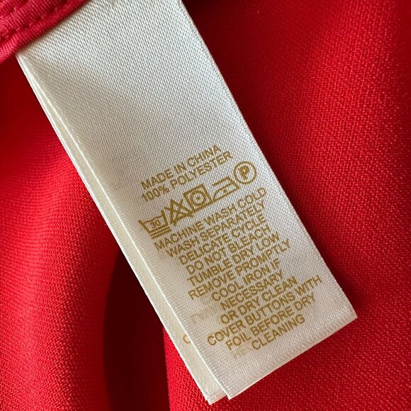 Kate Spade New York Womens 6 Dress Tie Long Sleeve V-Neck Red Party Cocktail - Picture 8 of 8